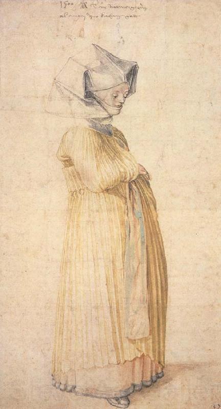 Albrecht Durer A Nuremberg lady Dressed to go to Church Norge oil painting art
